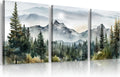Wall Art for Living Room Modern Wall Decor for Bedroom Office Decor Abstract Mountain Forest Landscapes Ink Painting 3 Piece Framed Canvas Art