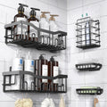 Adhesive shower Caddy 5 Pack. Rust Proof Stainless SteelBath Organizers With Large Capacity